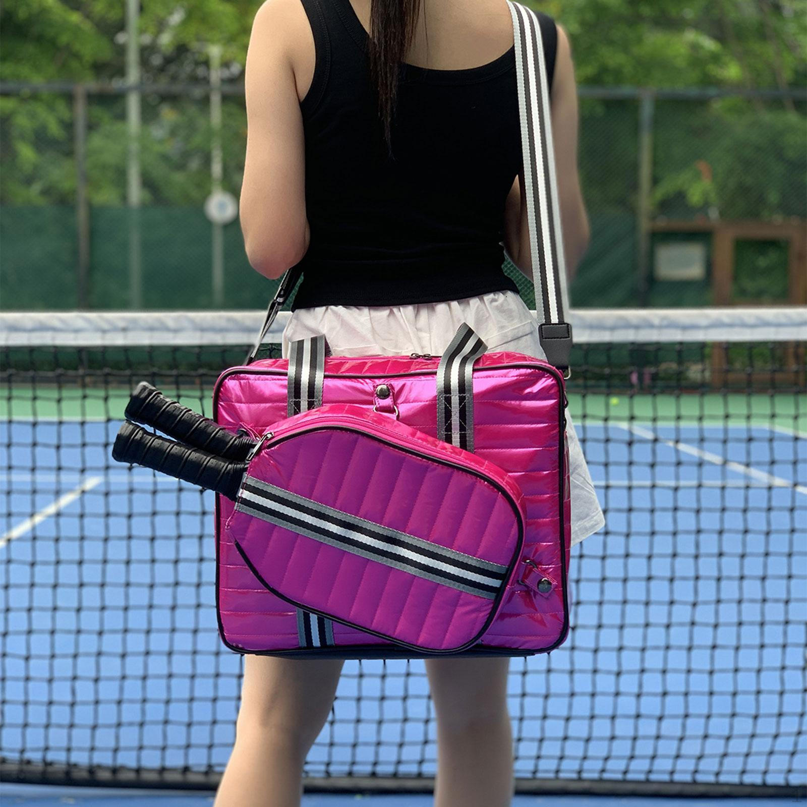 

Сумка для тенниса Бадминтон с плечевым ремнем для переноски ракеток Пиклбол Хранение ракеток розы красного