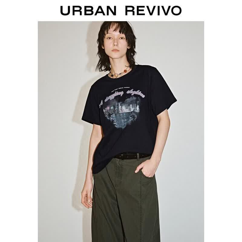 UR2026 Women s Urban Print Cotton T-Shirt S