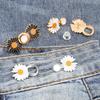 4 Pcs Jeans Buttons Pants Clip Waist Tightener Buttons Flower for DIY Adjustable Waist Buckle
