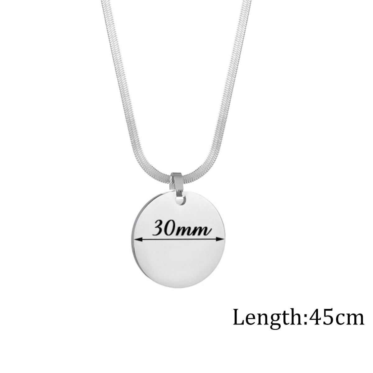 

Atoztide Personalized Engrave Picture Name Necklace Stainless Steel for Women Strip Heart Blade Chain Pendant Jewelry Gift No engrave