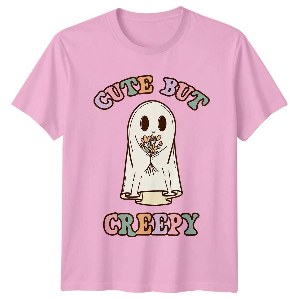Cute But Creepy Unisexs TShirt Ghost Floral Halloween 2026 Gift For Her