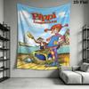 Pippi Longstocking Tapestry Cartoon Girl Horse Monkey Tree Wall Hanging Art Decor for Bedroom Living Room Home Backdrop