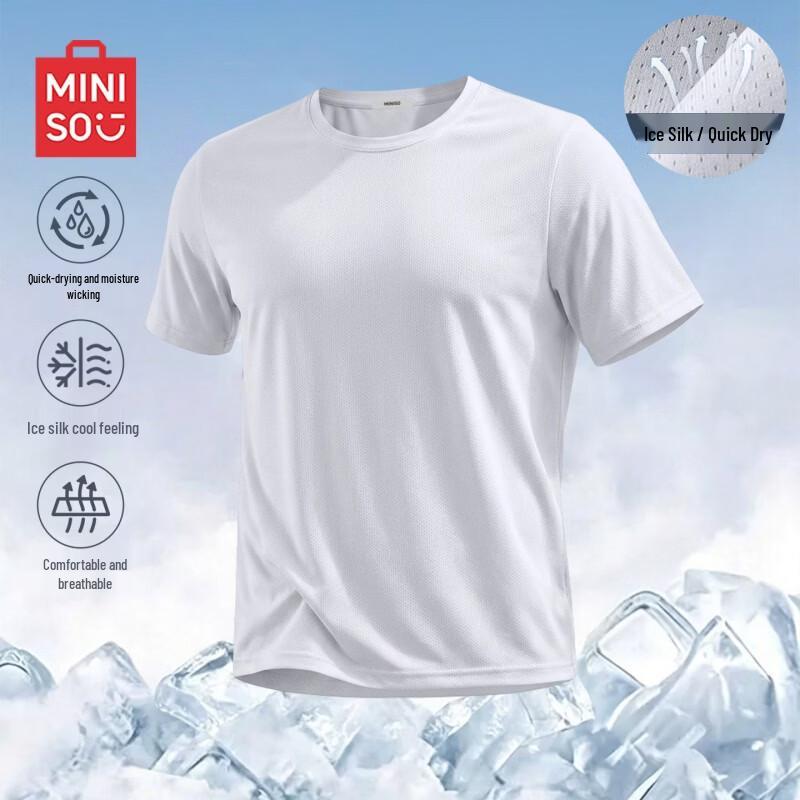 MINISO Men s Ice Silk Mesh Quick-Dry T-Shirt 2XL