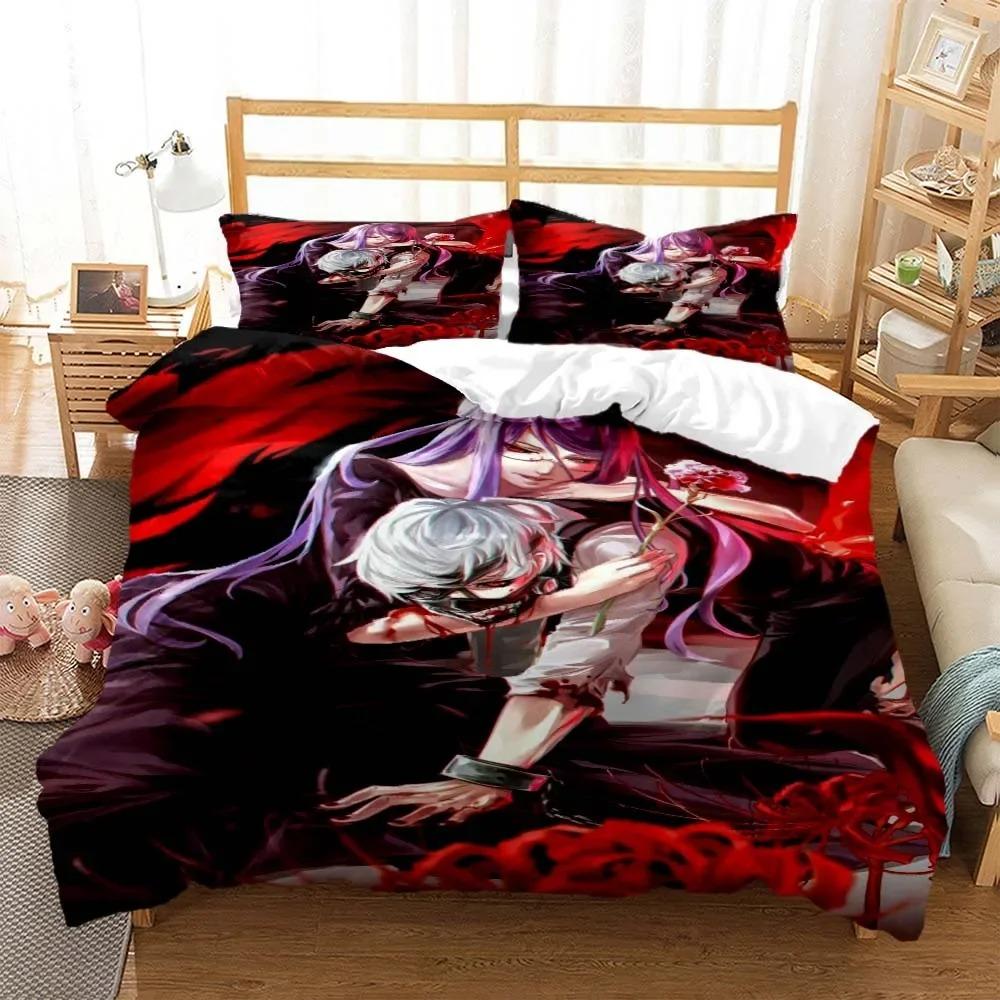 Tokyo Ghoul Bedding Set For Bedroom Soft Modern Bedspreads Comefortable Kids Duvet Cover Quilt Cover And Pillowcase