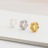 S925 Sterling Silver Diamond Flower Spacer Beads for DIY Pearl Bracelet or Necklace