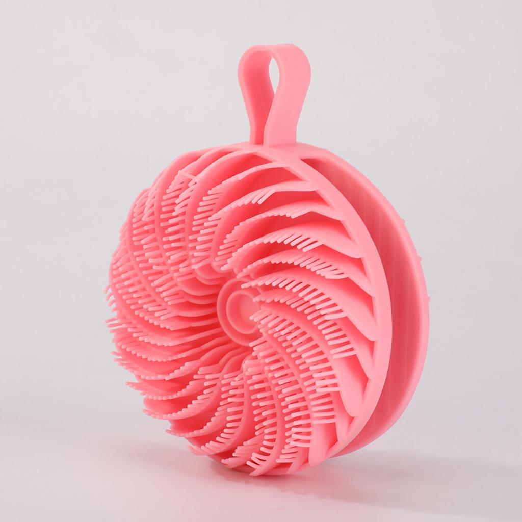 Silicone Body Scrubber Whirlwind Double Sided Bath Brush Hair Washing Massage Comb Bathroom Skin Shower Cleaning Brushes