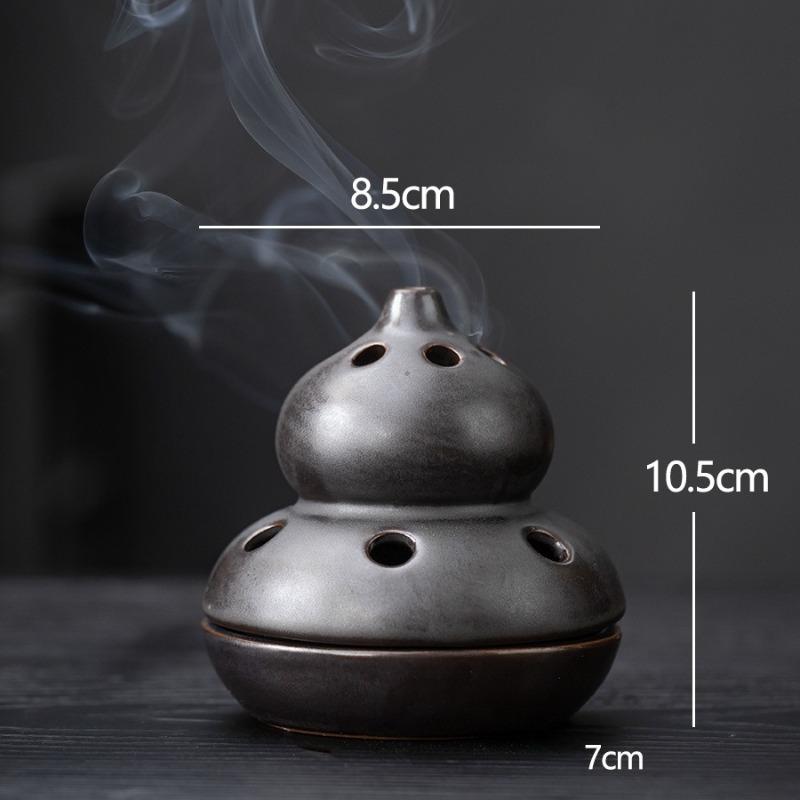 Gourd Plate Incense Burner Indoor Aromatherapy Burner Ceramic Incense Burner Sandalwood Agarwood Burner Antique Incense Road