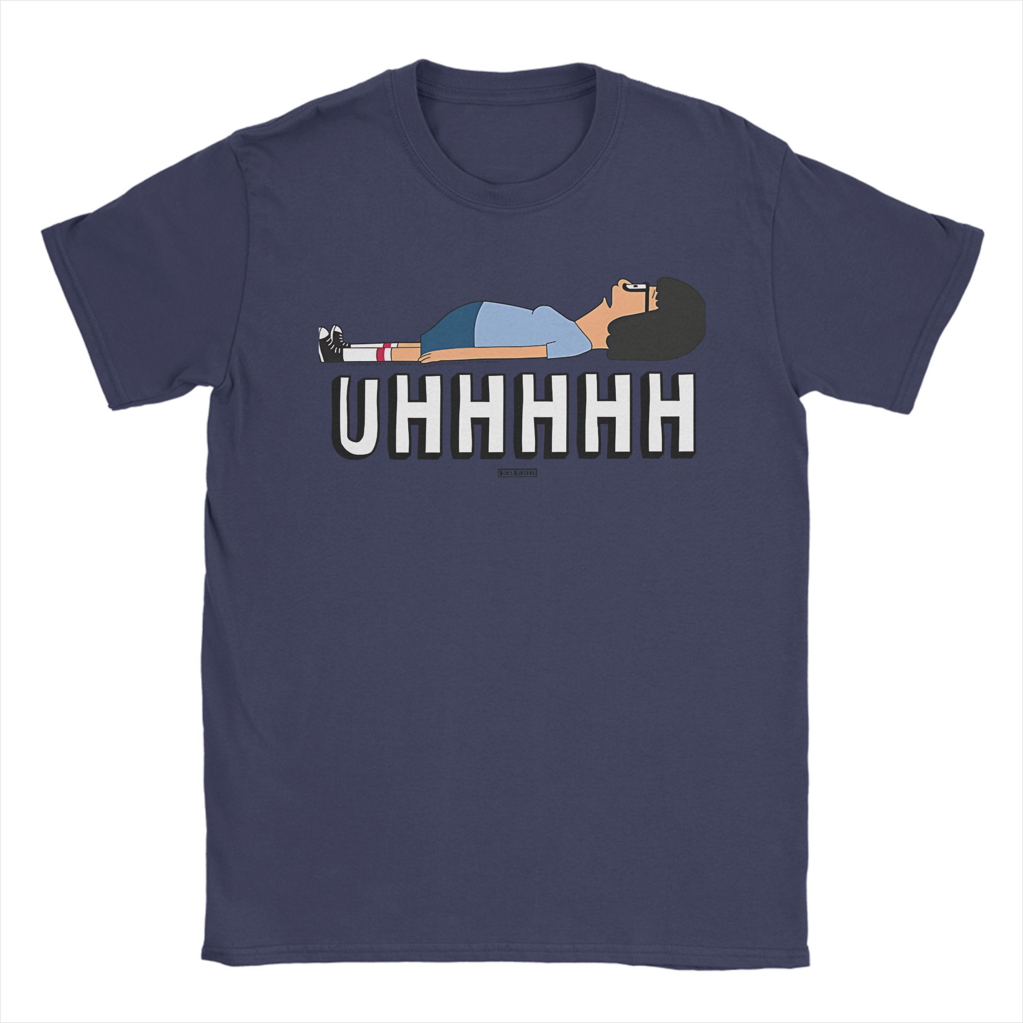 Bobs Burgers Uhhh Tina Lying On Floor Accessories Unisex T Shirts Pure Cotton Tee Printed T-shirt Clothes 4XL