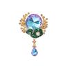 High Sense Gradual Change Crystal Glass Flower Brooch Temperament Fashion Fringed Pendant Clothing Accessories Pins Wholesale
