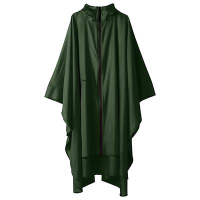 KiU Heavy Rain Poncho for and Includes Storage and Printed Khaki Rain Poncho Cycling, Water-Repellent Waterproof, Bag, Men's Women's (K64-071)