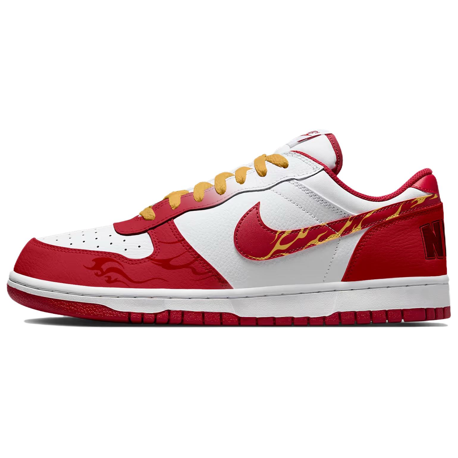 

Nike Big Low top Skateboard Shoes Men s Red 355152-150(Team1408-) 44