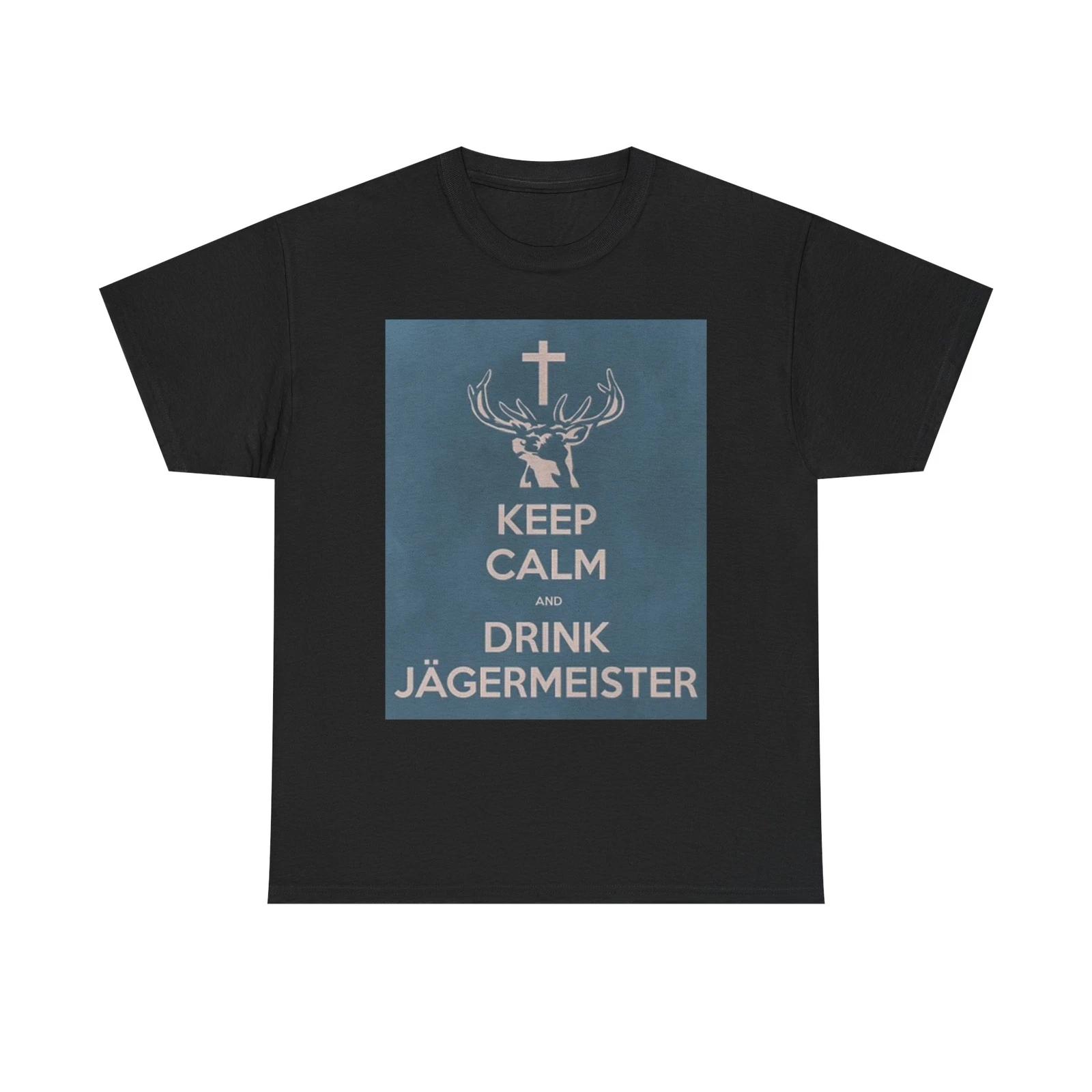 Men s and Women s T-shirts Keep Calm And Drink Jager Graphic L