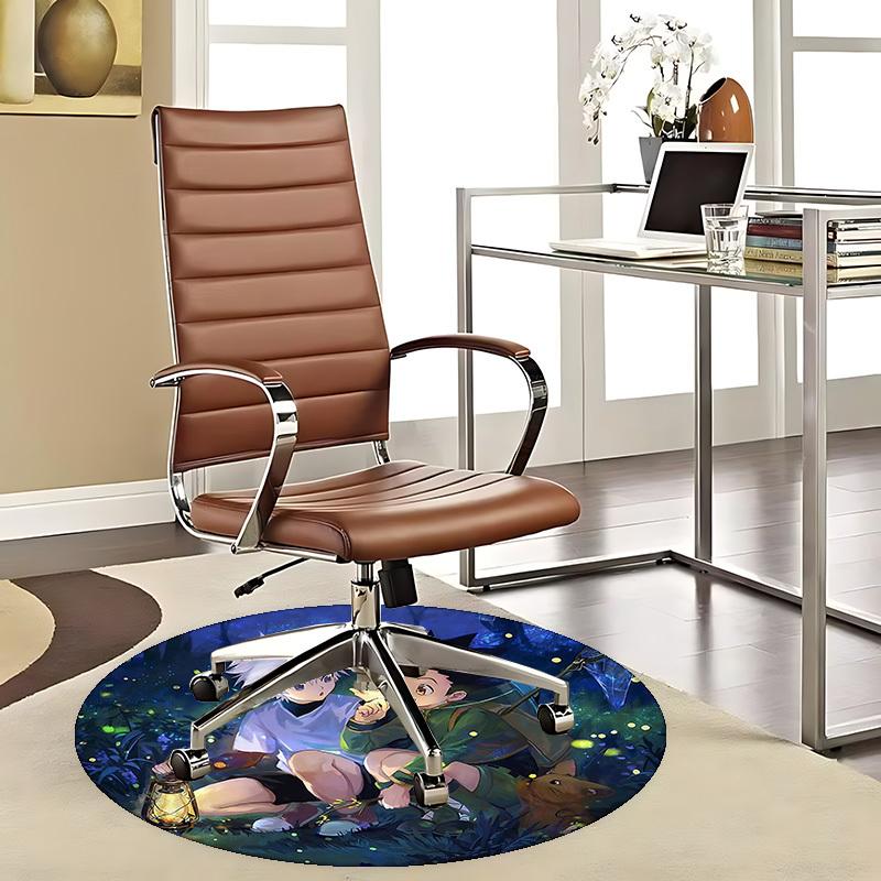 

1pc Anime Cartoon Design Round Carpet - Office Chair Mat, Non-Slip Rug for Home Decor, Living Room, Bedroom, Game Room & Dormitory Flooring.W089 80cm by 80cm