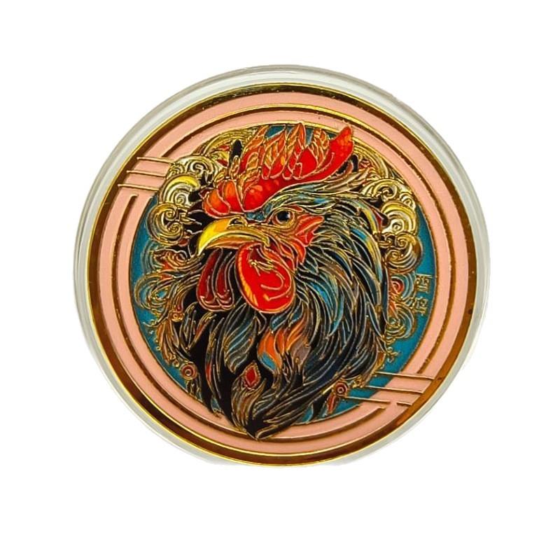 Spilla Commemorativa Colorata per lo Zodiaco Cinese, 12 Monete Zodiacali, Colorata, Spessa, Piccolo Regalo per Attività di Vendita Assicurazioni, Regalo Zodiacale