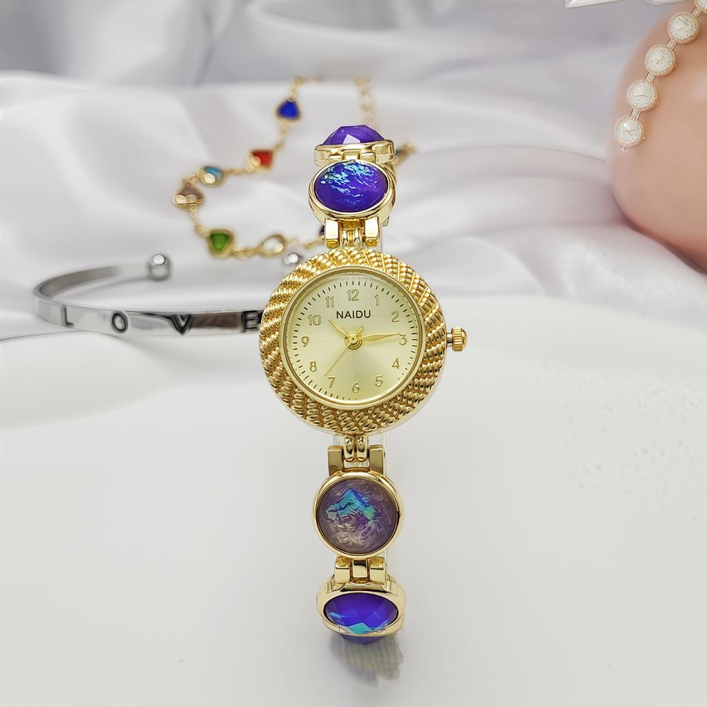 Luxury Brand High-end Seven Color Chain Bracelet Watch Women's Vintage Ladies Fashion Quartz Wristwatches Gift Relógio Feminino