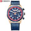 CURREN Man WristWatch Chronograph Calendar Sport Men Watch Military Army Gold Top Brand Luxury Genuine Leather Male Clock 8392