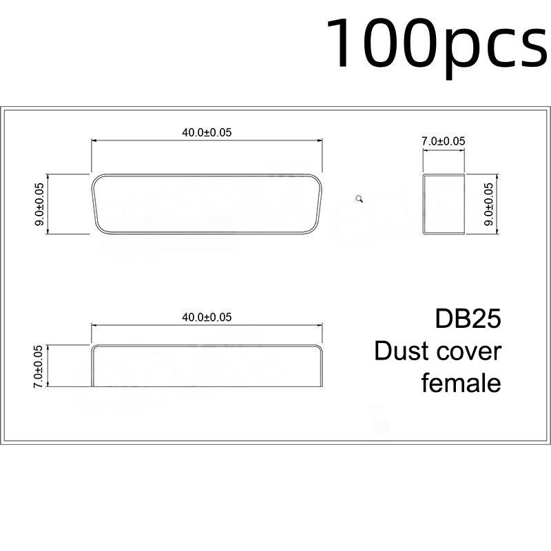 100Pcs DB9/15/25 Dust Caps Transparent VGA Serial Parallel Port Protective Plugs for Computer Interface Protection