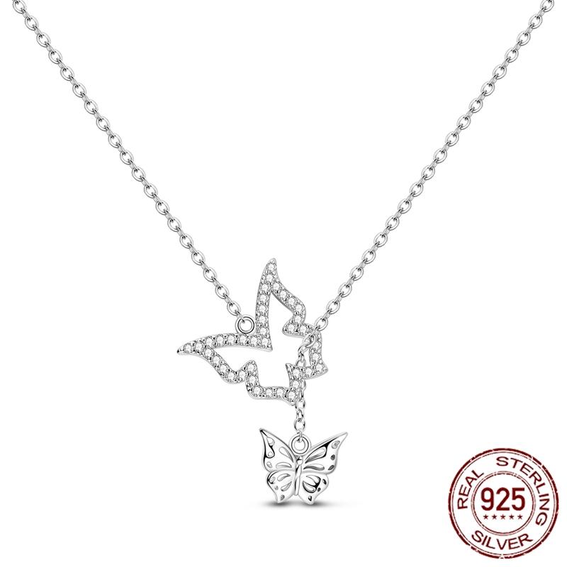 MULA Hote Heart Pendant Necklace 925 Silver Snake Neck Necklace Original Bracelet DIY Jewelry Fashion Luxury Women