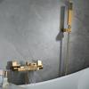 Luxury Brushed Gold Wall-Mounted Bathtub Shower Faucet