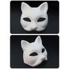 6Pcs Unpainted Cats Mask Set Includes Furry Trim Eye Mesh Sticker Felted Cloth for Painting Unpainted Masquerades Mask