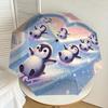 1pc Cute Penguins Heart Sky Umbrella with Plastic Handle,Suitable for All Seasons Home Travel Outdoor UmbrellaDD026