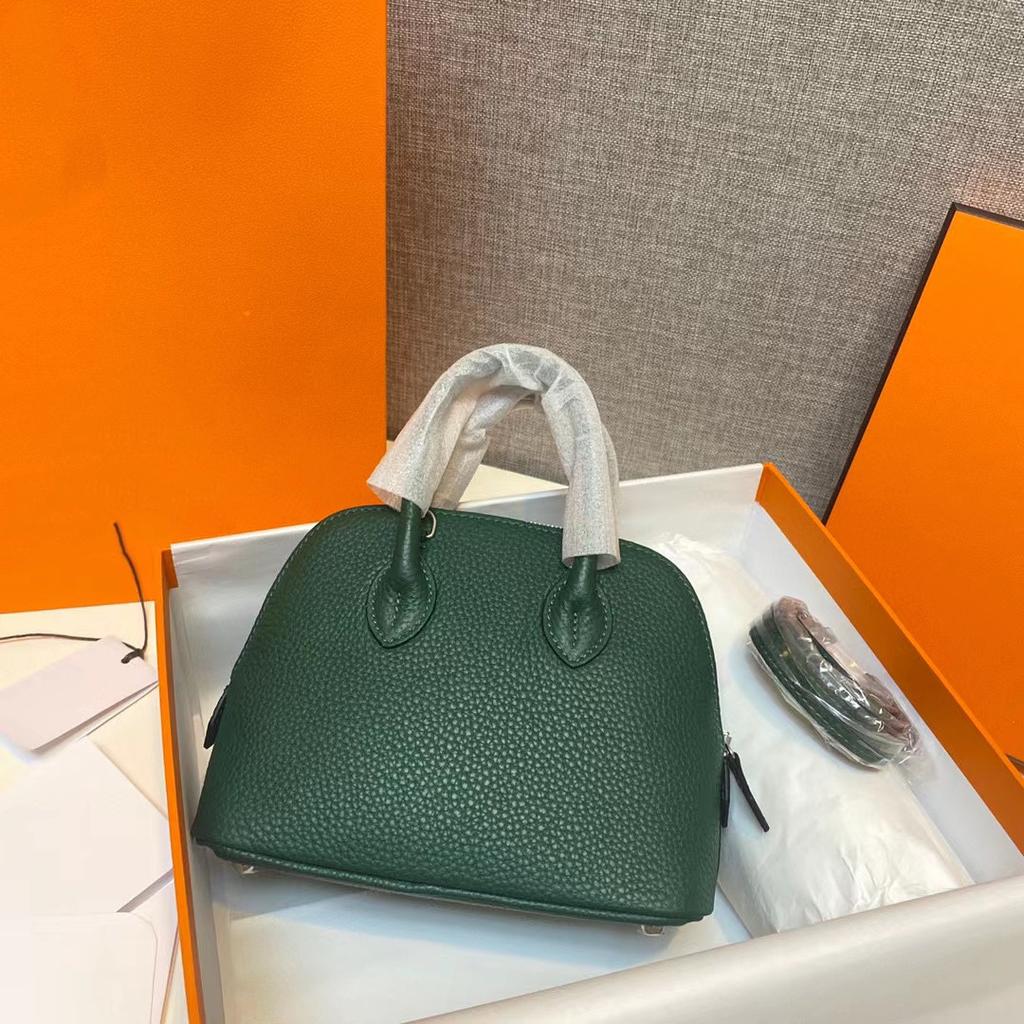 Kann mit Shell Bag Lychee Muster Togo Rindsleder Einzel Schulter Diagonal Kreuz Hand-gehalten Leder Frauen Stil Mode Klassische Frauen Stil beschriftet werden