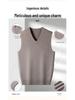 Men's Autumn/Winter Wool Knit Sleeveless Vest - Business Casual & Comfortable Sweater.