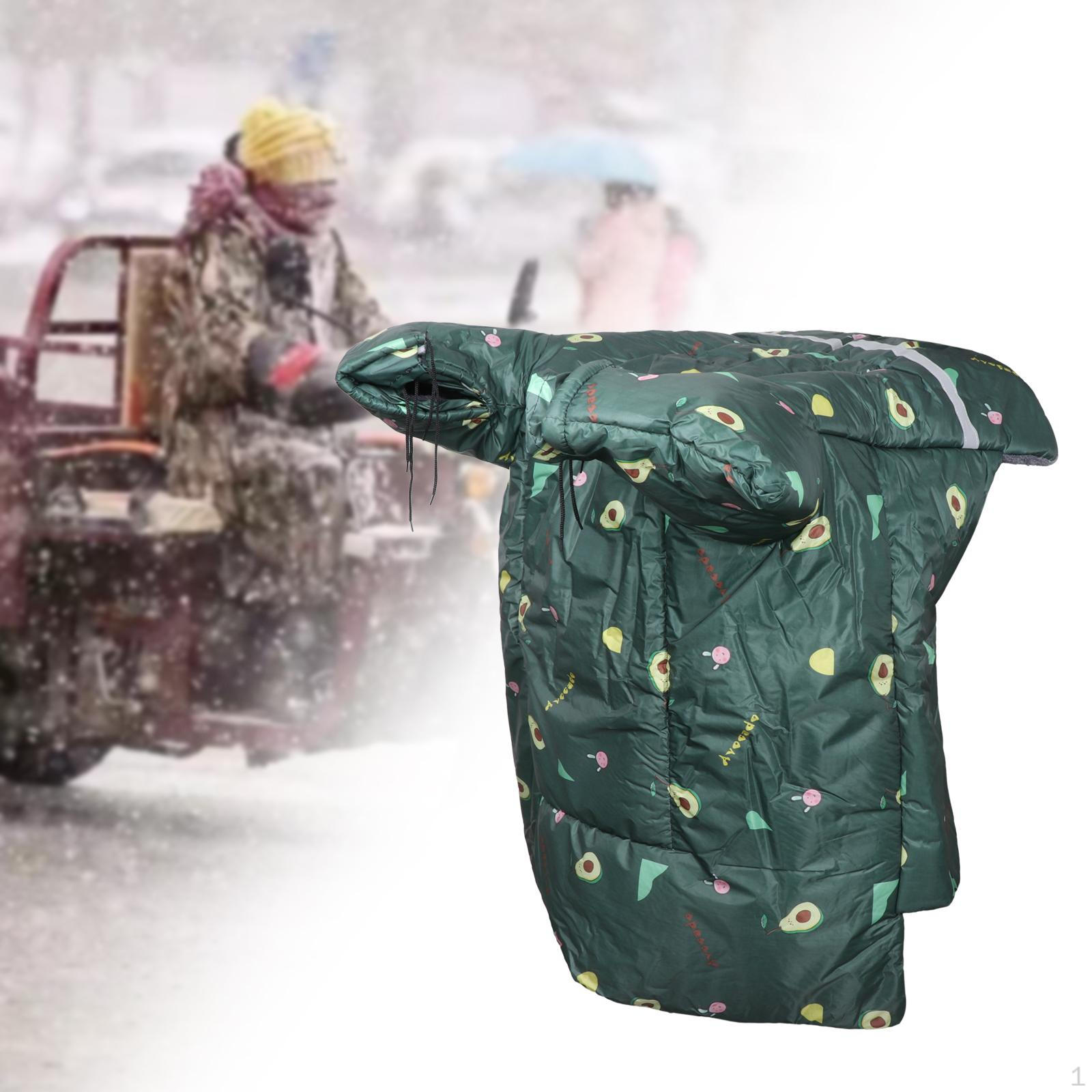 

Електричний триколісний велосипед Вітрозахисний чохол Квіт для ніг Зимовий теплий вітрозахисний чохол з кишенею для ночі зелений