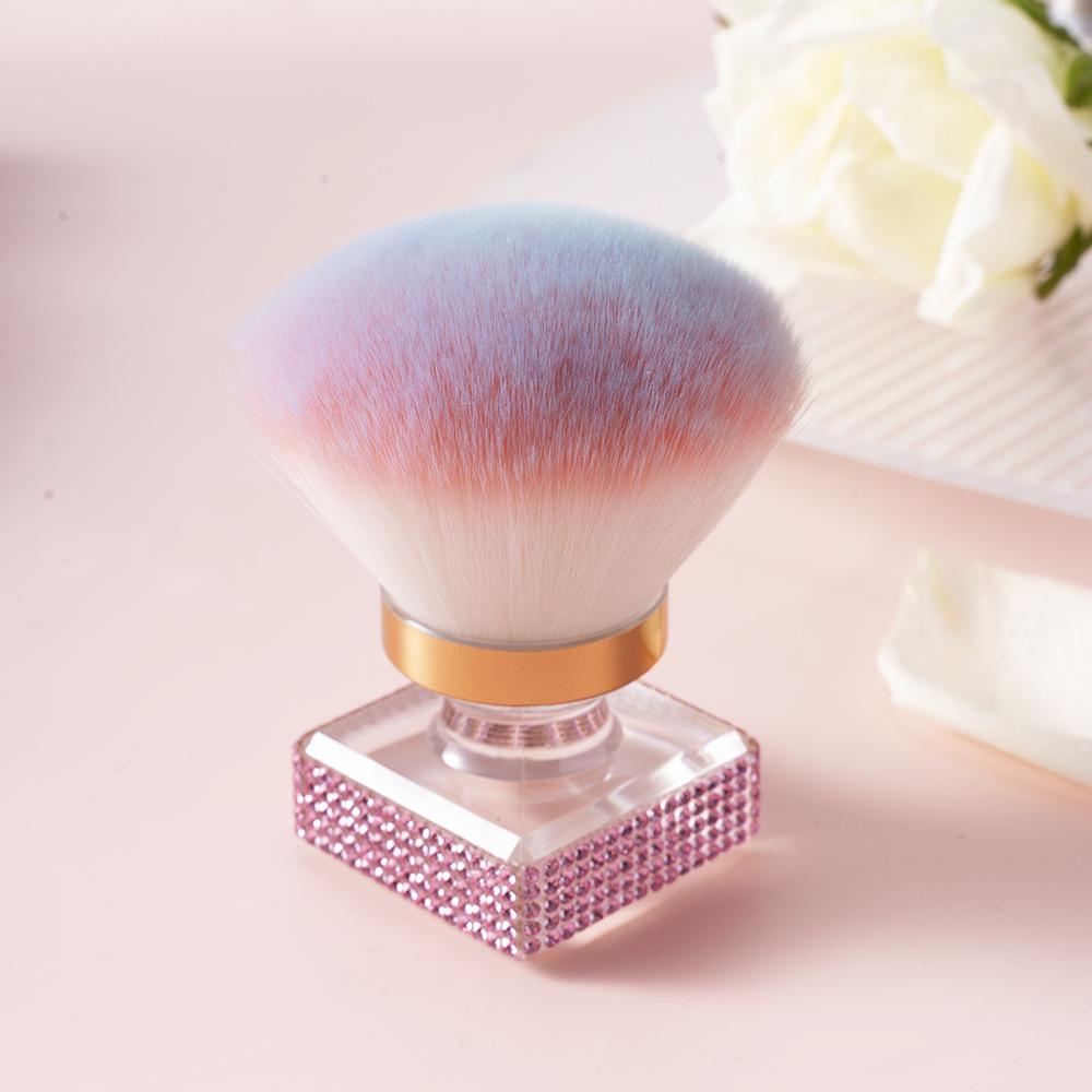 Diamond inlaid high-end multi-functional hot sale single nail art dust loose powder brush foundation brush makeup brush beauty