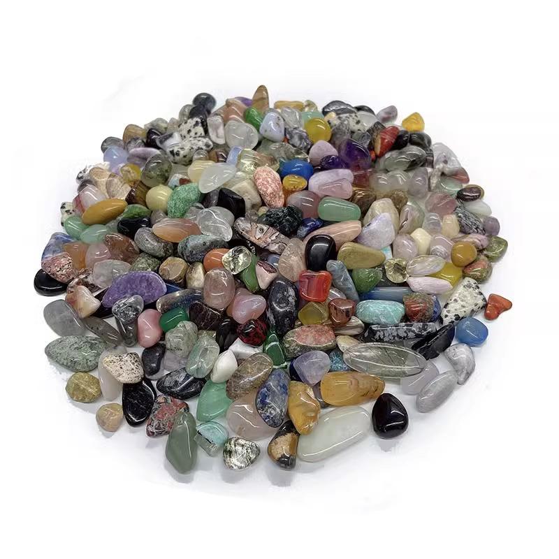 About 80 types of natural crystal minerals, crushed stone ornaments, crystals, fish tank flowerpot landscape stones, raw stone viewing, 8-15mm