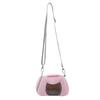 Atmungsaktive Haustier Kleintiertransportbox Hamster Reisetasche Reptil Outdoor-Tasche Rosa