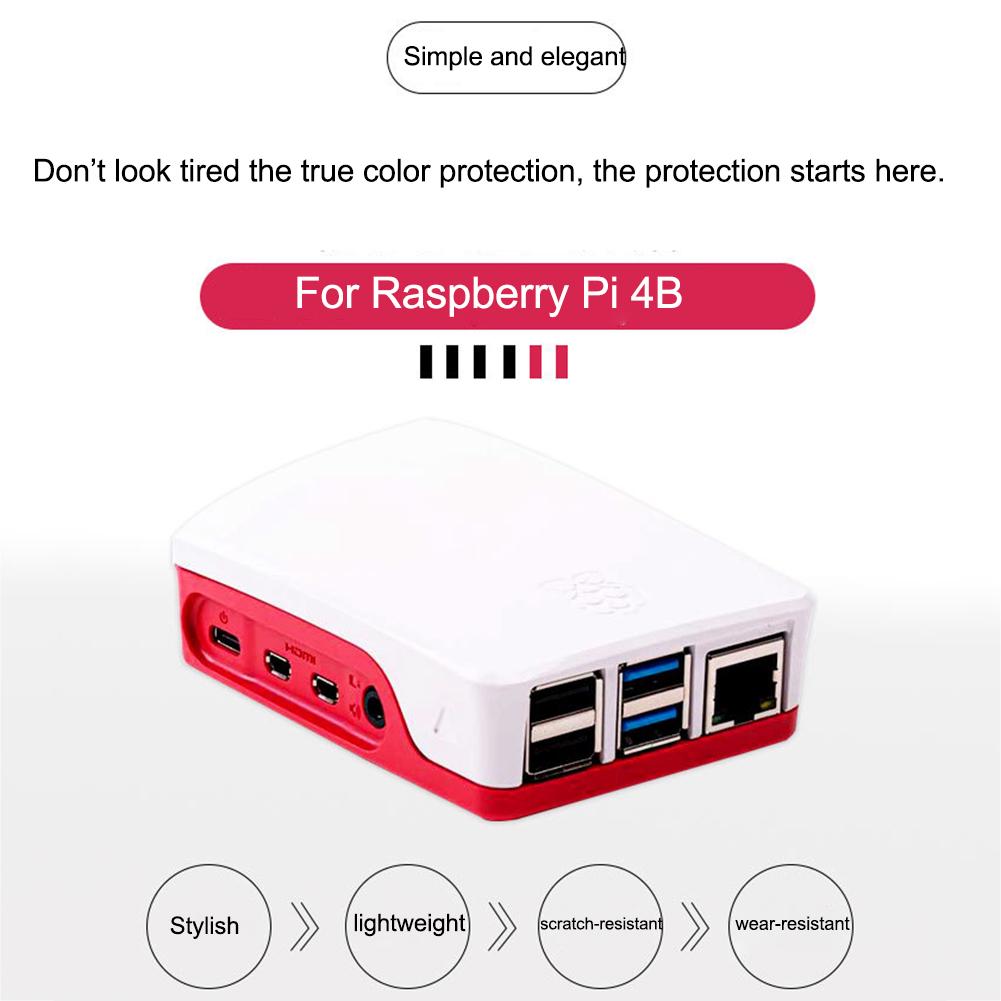 Environment Friendly ABS Shell Red and White Outer Case for Raspberry ...
