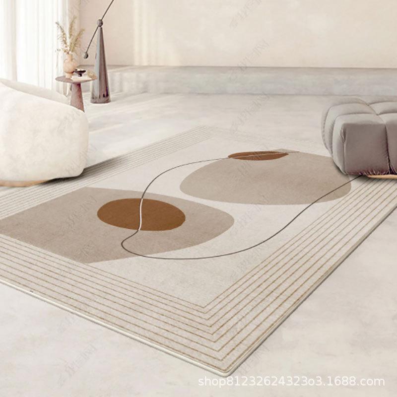 Nordic Style Modern Simple Living Room and Bedroom Carpet with Coffee Table Mat