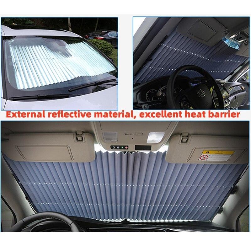 Universal Car Retractable Sunshade Parasol Front Rear Window Foldable Auto Windshield Sun Shade Protection Accessory