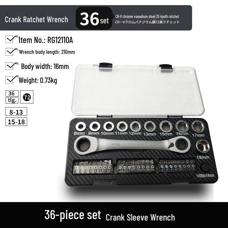 Portable Multifunctional Ratchet Socket Wrench Set for Quick Car and Auto Repair