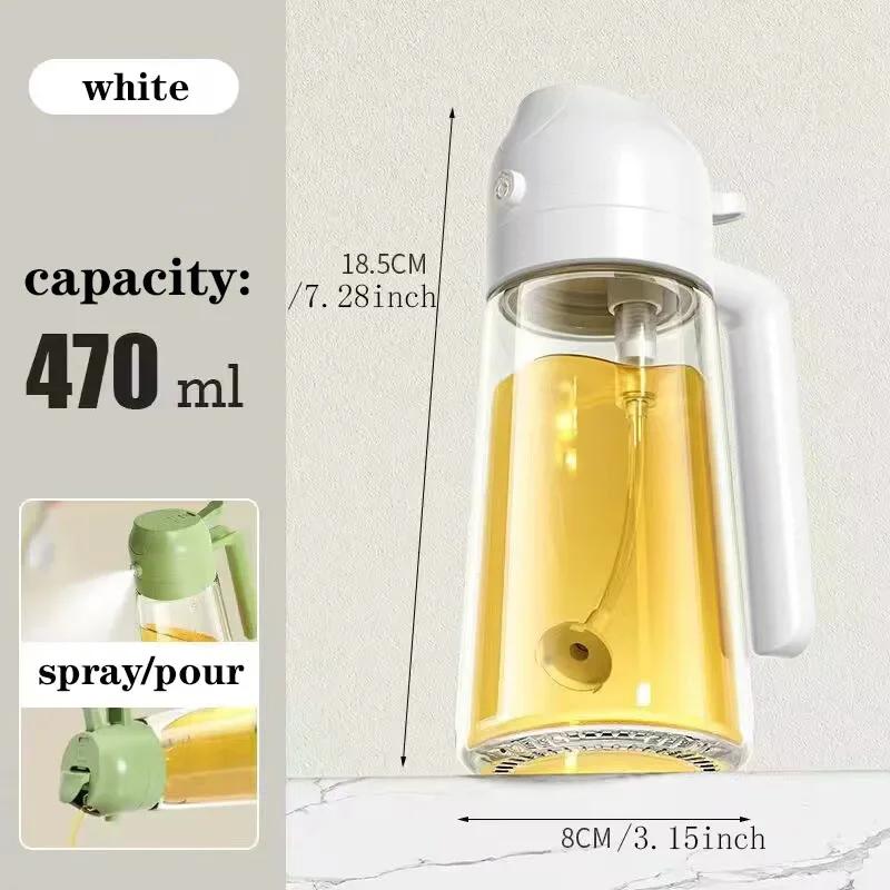 Household dual purpose kitchen oil spray can leakproof oil can glass spray bottle kitchen