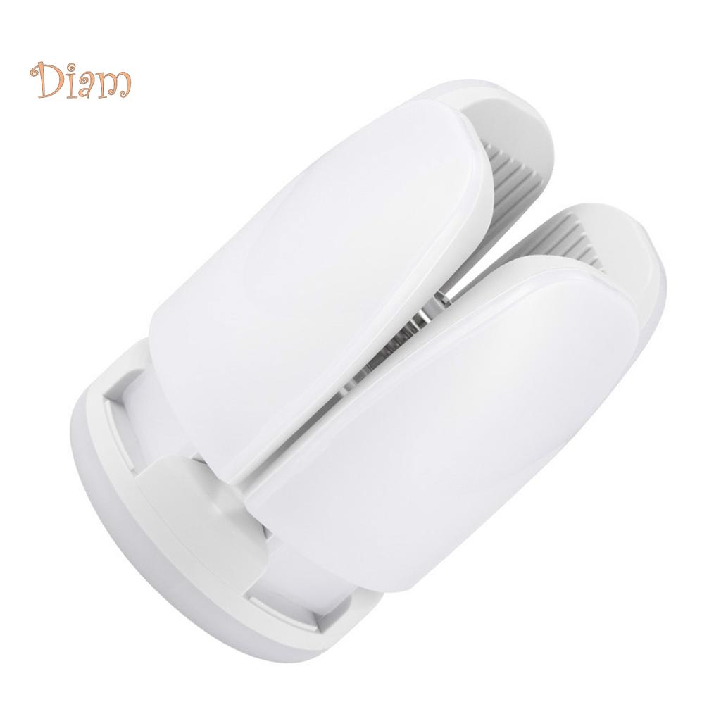 TDStore Foldable Garage Light Three-Leaf Fan Blade LED Bulb Adjustable Ceiling Lamp