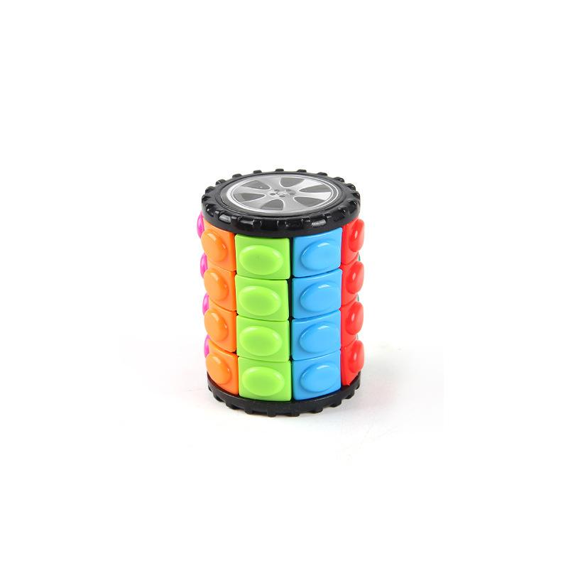 Creative 3D Rotate And Slide Puzzle Cylinder Cognitive Cubes Montessori Educational Gift For Boys Girls Kids Teens Adults