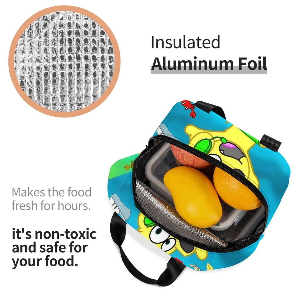 Tylers And Snowi Gaming Thermal Insulated Lunch Bag for Picnic Portable Food Bag Container Men Women Thermal Cooler Lunch Boxes