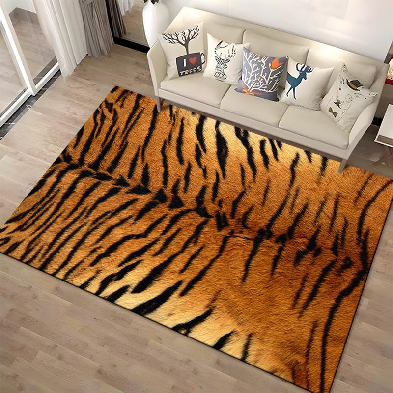 Tiger Stripe Designed floor mat, suitable as a non-slip mat for the living room or bedroom sofa