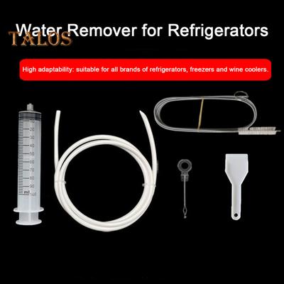 2/5Pcs/Set Refrigerator Drain Hole Unclogger Kit with Injector 150CM Hose Ice Scraper Fridge Water Remover Cleaner Blocked Outlet Hole Unclogging Tool