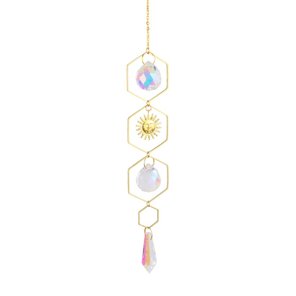 1/4 Pezzi Finestra Appesa Arcobaleno Decorativo Cattura Sole Perline Estetico Colorato Campanellino a Vento Riflettente per Matrimonio Festa