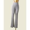 Fashion High Waist Slimming Knitted Bootcut Pants 2024 Spring New Arrival Sports Yoga Thin Section Slim-Fit Pants