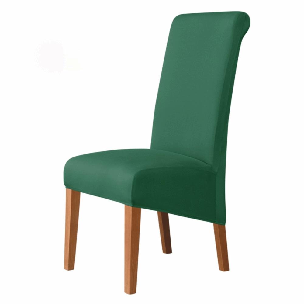 Universal Fit XL Size Elastic Chair Cover Thicken Washable Seat Cover Solid Color Stretch Covers