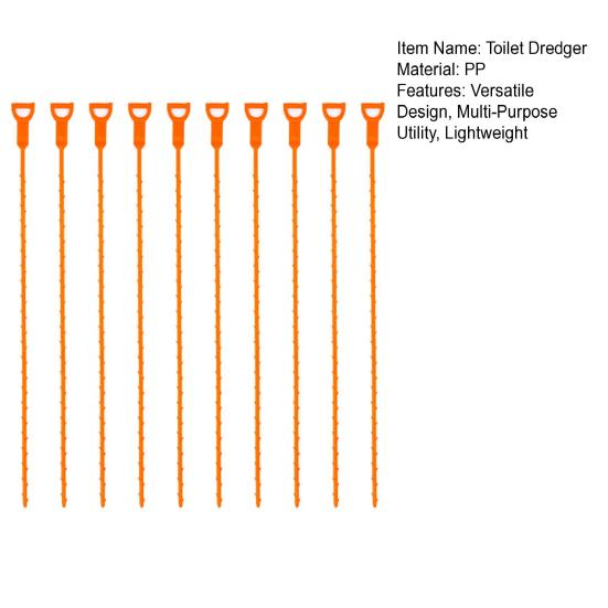 10Pcs Toilet Dredger Unblocker Tool Easy Operation Multi-Purpose Hair Removal Hook Clog Remover Drain Cleaner Tool