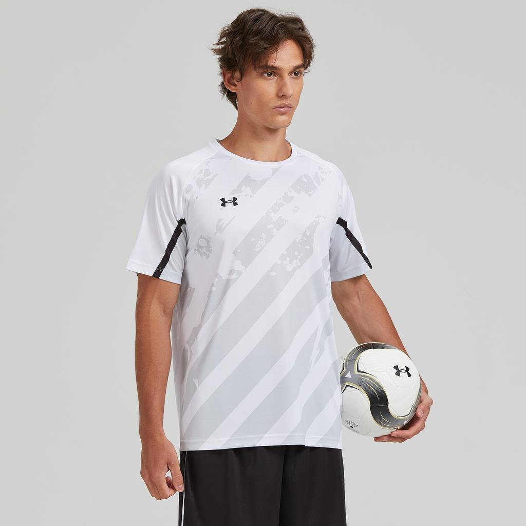 Under Armour Simple Logo Print Daily Fitness Cycling Short Sleeve T-Shirt Unisex Tops White 24500504-100