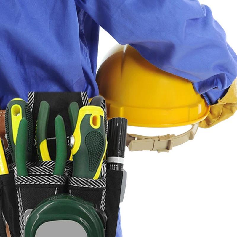 Professional Carpenter's Tool Belt Pouch: Durable Polyester, Waist-Level Storage and Drill Holder - Perfect for Home Improvement