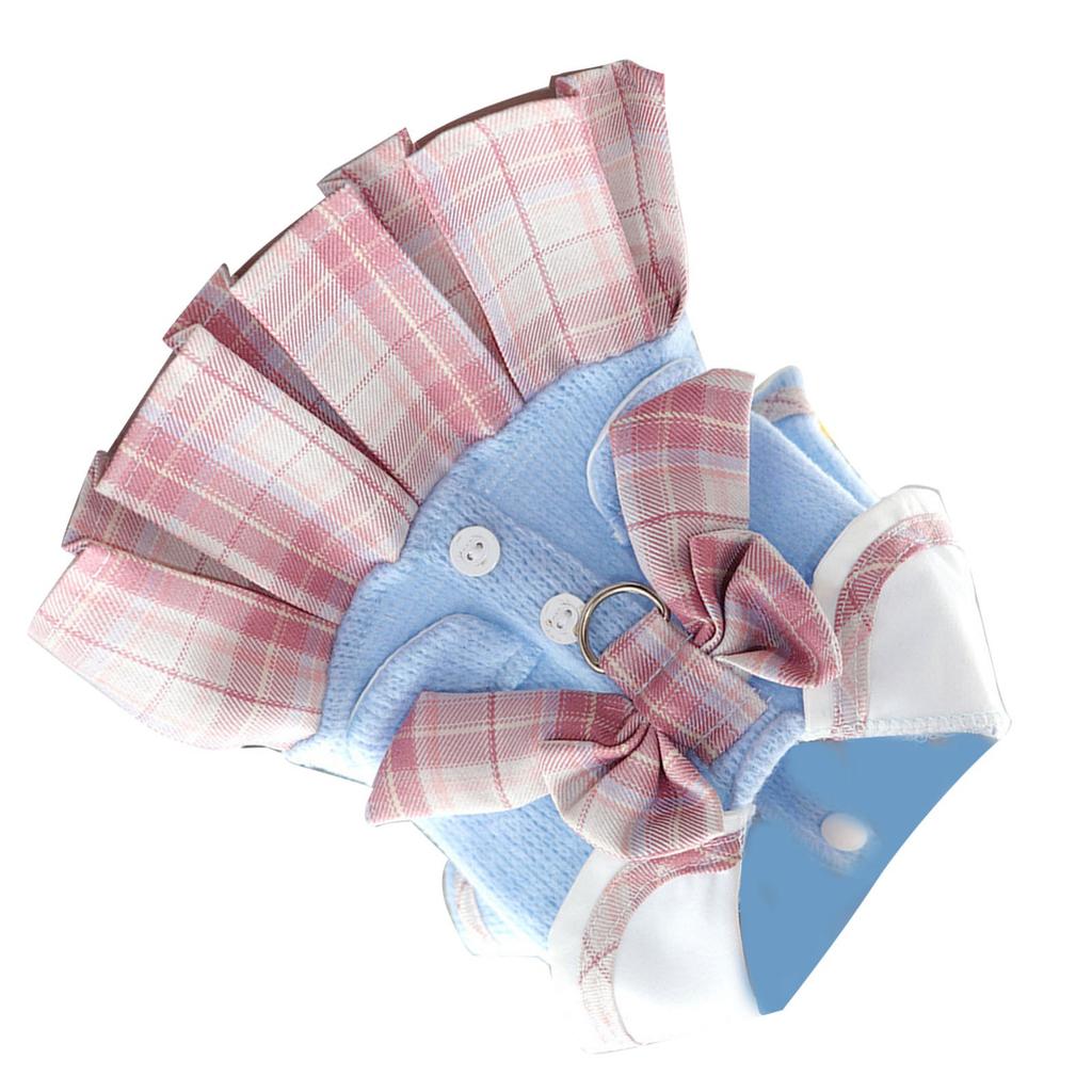 JK Kárované psí šaty Štěněcí sukně Kostýmy na psí párty Psí oblečení pro Bišonka Frisé Pomeraniana