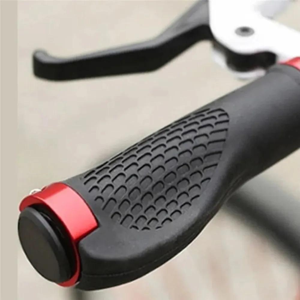 1 Pair Rubber Bike Handlebar Grip Anti-Skid Ergonomic Mountain MTB Cycling Parts Bicycle Grips Black Gold Red Blue