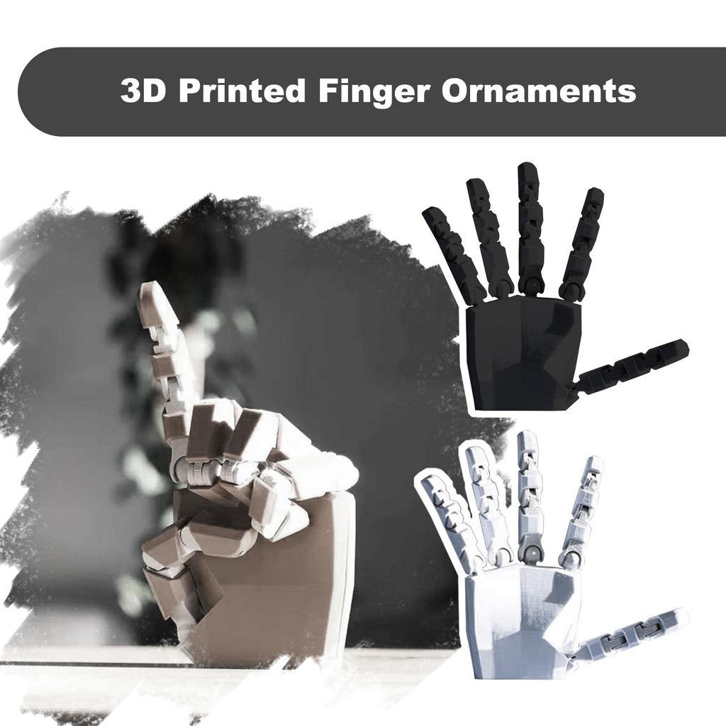 3D Printed  Finger Ornaments, Multi Joint Movable Model Popular Art Craft Toys